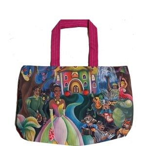 Disney Parks Princess And The Frog Tiana Bayou Adventure Canvas Tote Bag NWT